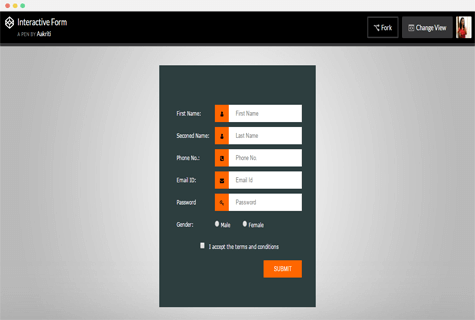 sign up form using html n css